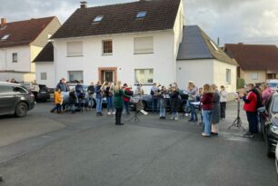 Jugendblasorchster spielte in den Straßen