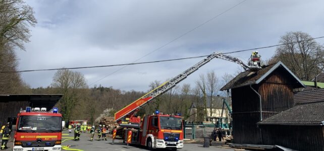 Brand im Spänebunker